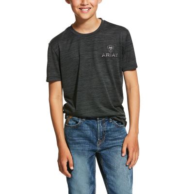 Ariat Charger - T Shirts DiepGrijs Kinderen - 18765-430